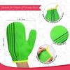 3 Pieces Korean Exfoliating Mitt Exfoliating Washcloth Korean Body Scrub Mitt Italy Face Shower Cloth Asian Bath Massage Mitts for Women and Men Wash Skin Deep Cleaning, Red, Green, Yellow view 2