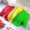 3 Pieces Korean Exfoliating Mitt Exfoliating Washcloth Korean Body Scrub Mitt Italy Face Shower Cloth Asian Bath Massage Mitts for Women and Men Wash Skin Deep Cleaning, Red, Green, Yellow view 3