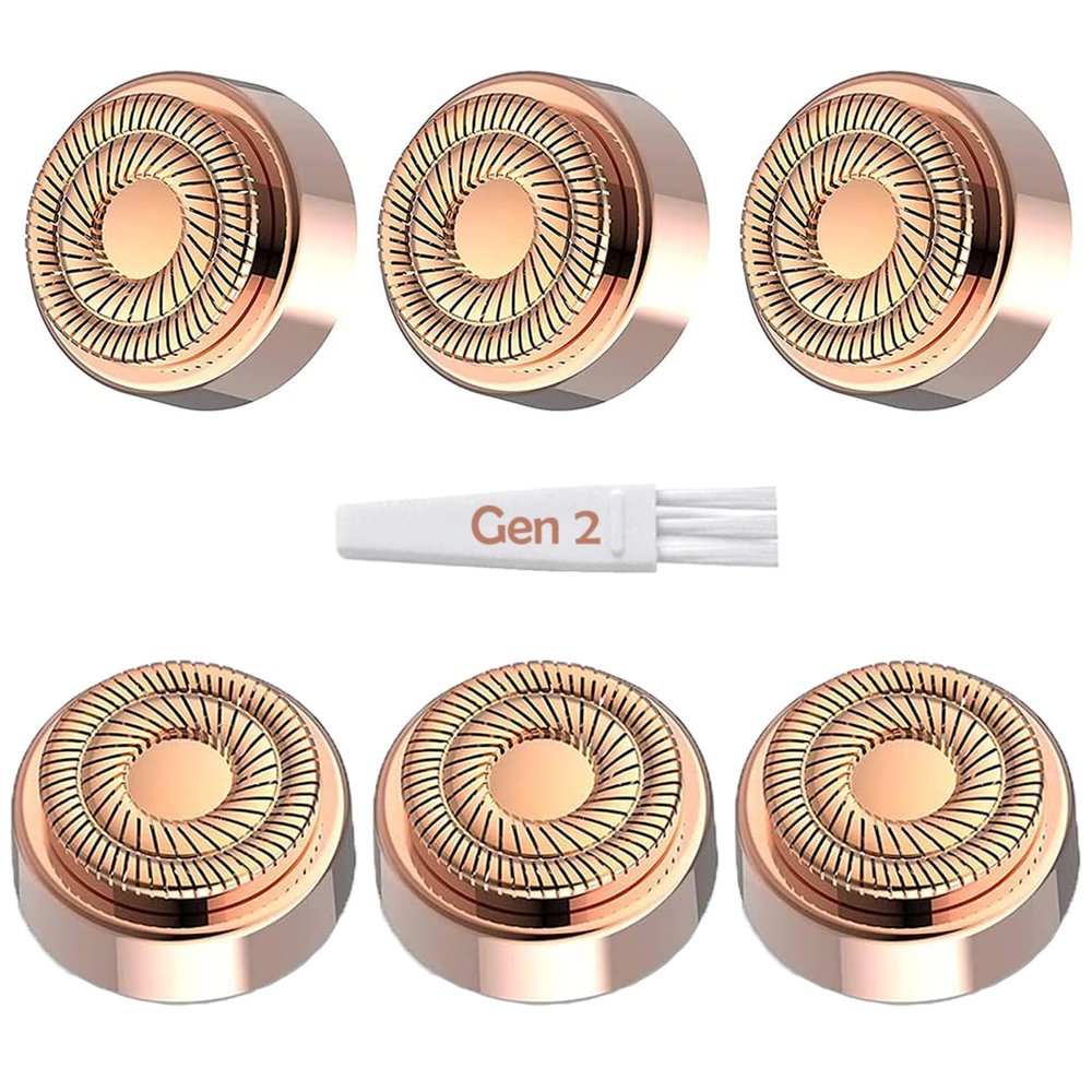 Replacement Heads for Flawless Generation 2, Facial Hair Removal Replacement Heads for Women, Compatible with Finishing Flawless Facial Hair Remover, Double Halo Replacement Heads Gen 2(6 Count)