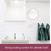 FOMIYES Round 7X Magnifying Wall Mount Mirror for Home Bathroom Shaving, Fogless Suction Cup view 3