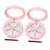 FOMIYES 2 Sets Box Lipstick Box Gel Blush Nail Art Diy Blusher Container Makeup Powder Plate Empty Eyeshadow Containers Makeup Tray Travel Make up Pink Plastic Mirror Case view 1