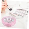 FOMIYES 2 Sets Box Lipstick Box Gel Blush Nail Art Diy Blusher Container Makeup Powder Plate Empty Eyeshadow Containers Makeup Tray Travel Make up Pink Plastic Mirror Case view 3
