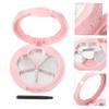 FOMIYES 2 Sets Box Lipstick Box Gel Blush Nail Art Diy Blusher Container Makeup Powder Plate Empty Eyeshadow Containers Makeup Tray Travel Make up Pink Plastic Mirror Case view 4
