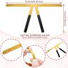 2 Pieces Eyebrow Ruler 3-Point Positioning Ruler Eyebrow Golden Ratio Caliper Microblading Ruler Brow Caliper Measuring Tool Plastic Eyebrow Caliper for Student (Gold) view 4
