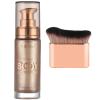 PHOERA Body Shimmer Oil, Bronzer Body Glow Highlighter Luminize with Makup Bursh,Self Tanning Lotion,1oz/Jars (101 Rose Gold) view 1