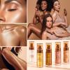 PHOERA Body Shimmer Oil, Bronzer Body Glow Highlighter Luminize with Makup Bursh,Self Tanning Lotion,1oz/Jars (101 Rose Gold) view 2
