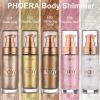 PHOERA Body Shimmer Oil, Bronzer Body Glow Highlighter Luminize with Makup Bursh,Self Tanning Lotion,1oz/Jars (101 Rose Gold) view 3