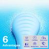 NgraCoola Electric Facial Cleansing Brush - Waterproof and Rechargeable, Exfoliates, Cleanses and Massages Skin - Light Blue view 4