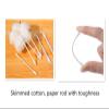 Cotton Swabs, Q Tips, 100 Count Natural Cotton Buds, Individually Wrapped Double Tipped Cotton Tips for Ear, Beauty Care, Cleaning (Round & Pointed Shape Cotton Heads) view 3