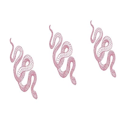 3 Sheets Yeahgoshopping Realistic Big Size Red Snake Waterproof Temporary Tattoo Stickers For Women Men Body Art Waist Decals Fake Tattoo