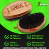 GROW Beard Brush & 360 Wave Brush for Men - Natural Boar Bristle For Fuller, Thicker Hair, Beard & Mustache - Premium Full-Size to Exfoliate, Strengthen Hair, Stimulate & Boost Growth view 4