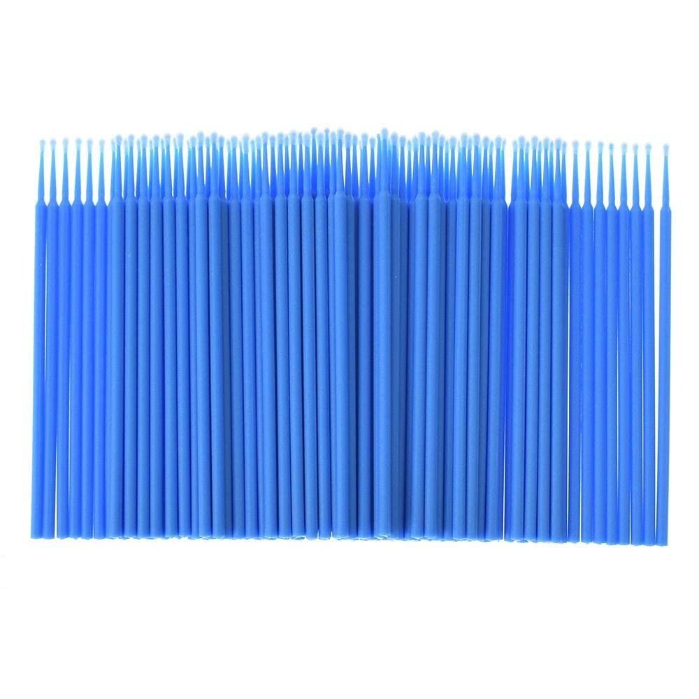 400 PCS Disposable Micro Brush Swab Applicators Eyelash Extension Mascara Wands (Dark Blue)