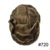 Mens Toupee Hair System Bleached Knots French Lace Front Hairpiece Transparent Lace Poly Skin PU Hair Replacement Toupee for Men 8X10, #720 7# VERY LIGHT BROWN+20% GREY 100% Light to medium Density view 2