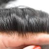 Mens Toupee Hair System Bleached Knots French Lace Front Hairpiece Transparent Lace Poly Skin PU Hair Replacement Toupee for Men 8X10, #720 7# VERY LIGHT BROWN+20% GREY 100% Light to medium Density view 4