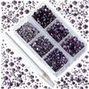 Bymitel 5000 Pieces 6 Mixed Sizes Glue Fix on Glass Rhinestones Round Crystal Gems Flatback for DIY Jewelry Making with one Picking Pen(6-Sizes 5000PCS, Tazanite) view 2
