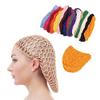 KXY 5 Pieces Knitted Mesh Hair Net Rayon Crocheted Hair Nets Snood Hat Crocheted Protective Sleep Cap Bonnet Hijab Cap (Red+Yellow+Green+Purple+Black) view 2