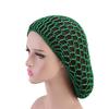 KXY 5 Pieces Knitted Mesh Hair Net Rayon Crocheted Hair Nets Snood Hat Crocheted Protective Sleep Cap Bonnet Hijab Cap (Red+Yellow+Green+Purple+Black) view 3