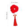 Beaupretty 2pairs Chinese Style Tassel Hair Ropes for Year Parties Festival Hair Accessories for Boys and Girls and Adults Bright Colored for Fashionable Looks view 3