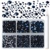 Bymitel 5000 Pieces 6 Mixed Sizes Glue Fix on Glass Rhinestones Round Crystal Gems Flatback for DIY Jewelry Making with one Picking Pen(6-Sizes 5000PCS, Montana) view 1
