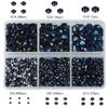 Bymitel 5000 Pieces 6 Mixed Sizes Glue Fix on Glass Rhinestones Round Crystal Gems Flatback for DIY Jewelry Making with one Picking Pen(6-Sizes 5000PCS, Montana) view 4