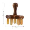 FOMIYES 1pc Comfortable Scalp Comb for Home Use Natural Horn Massage Tool for Scalp and Circulation Random view 2