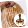 FOMIYES 1pc Comfortable Scalp Comb for Home Use Natural Horn Massage Tool for Scalp and Circulation Random view 4