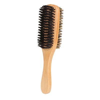 Healifty 1pc Double-sided Beard Brush Boar Bristles Men Styling Tool for Grooming and Detangling Versatile Hair Brush for Coarse Beards and Facial Hair Care