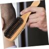 Healifty 1pc Double-sided Beard Brush Boar Bristles Men Styling Tool for Grooming and Detangling Versatile Hair Brush for Coarse Beards and Facial Hair Care view 2
