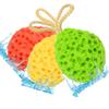 3PCS Multi-Colored Soft Bath Foam Sponge Exfoliating Body Shower Sponge Double-Sided Fiber Sponges for Women and Men Body Cleaning Supplies view 1