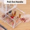 AMEITECH 2 Pack Clear Stackable Storage Drawer, Bathroom Makeup Organizer, Plastic Storage Bins, Acrylic Organization and Storage for Vanity, Kitchen Cabinets, Pantry, Undersink view 4