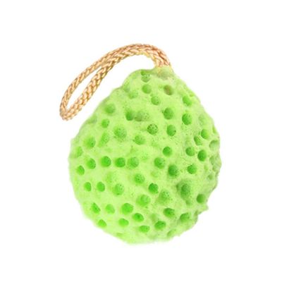 3PCS Green Soft Bath Foam Sponge Exfoliating Body Shower Sponge Double-Sided Fiber Sponges for Women and Men Body Cleaning Supplies