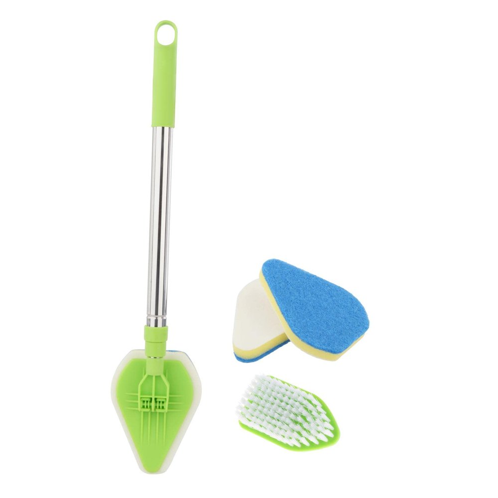 AMLESO Scrub Cleaning Brush, Shower Brush Scrubber Rotating Tub and Tile Scrubber Brush Sponge Shower Scrubber for Cleaning Shower Bathtub Glass Floor