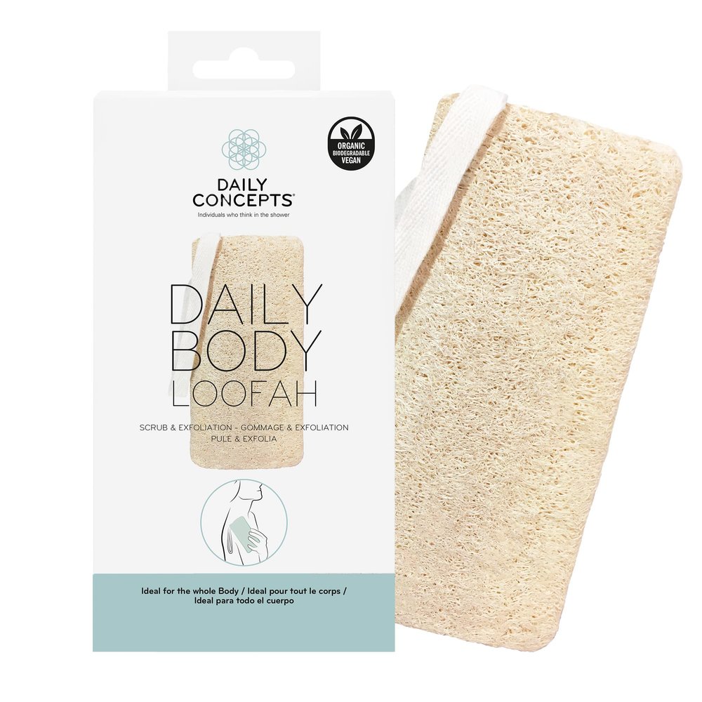Daily Concepts - Daily Loofah Plush Scrub to Cleanse and Gently Exfoliate Your Body to Attain Baby Soft Skin, Suitable and Safe for All Skin Types 43g
