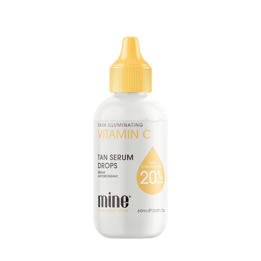 MineTan Vitamin C Serum Tanning Drops | Tan Serum Face & Body Self Tanner Drops - Ultra Concentrated Self Tan Drops With 20% DHA + Vitamin C For A Customizable Glow & Hydrated, Radiant Skin, 60 ml