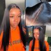 Imeya Hair 1# 13x6 Lace Front Wigs Human Hair with Baby Hair 150% Density Brazilian Straight Human Hair Wigs for Black Women Natural Color(18 Inch) view 3