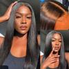 Imeya Hair 1# 13x6 Lace Front Wigs Human Hair with Baby Hair 150% Density Brazilian Straight Human Hair Wigs for Black Women Natural Color(18 Inch) view 4