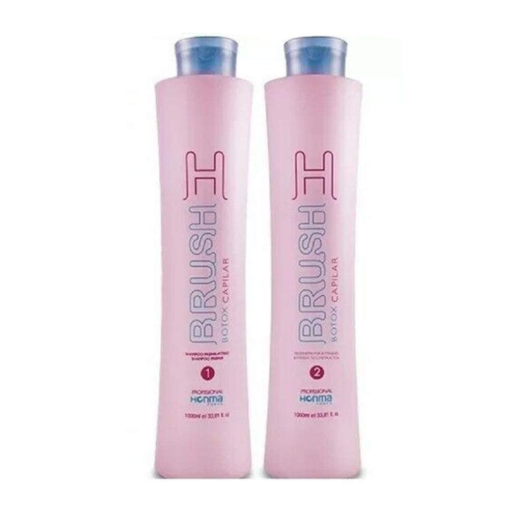 Brazilian Keratin Treatment H-Brush Btox Honma Tokyo 2L | Progressive Brush | Smoothing & Straightening System | 100% Straight Hair | Volume Reducer