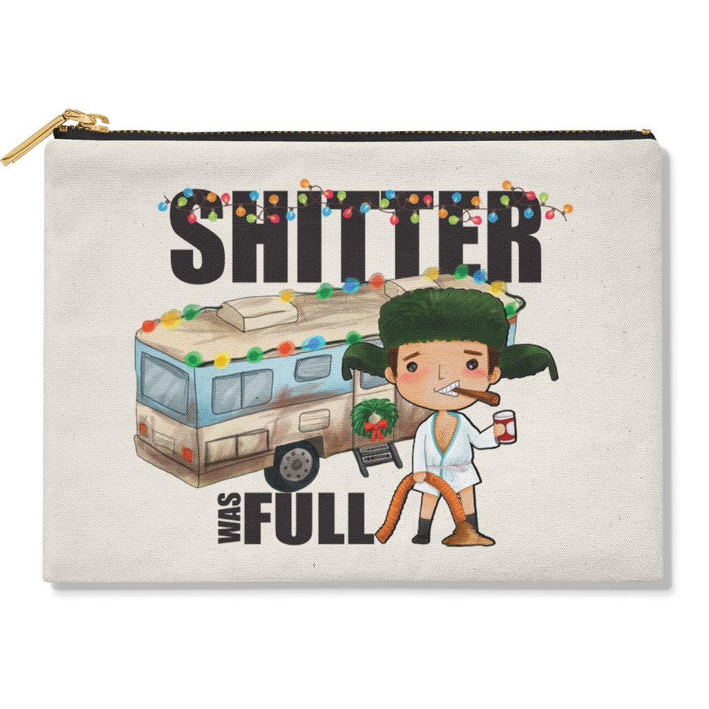 Merry Christmas Vacation Makeup Bag | Funny Quote Cosmetic Bag | Gift Idea | 9" W x 6" H