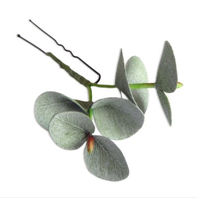 1 pcs Eucalyptus Hair Pin Greenery Wedding Headpiece Green Leaf Bridal Hairpiece Bride Accessory