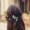 1 pcs Eucalyptus Hair Pin Greenery Wedding Headpiece Green Leaf Bridal Hairpiece Bride Accessory view 2