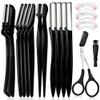Molisaka Eyebrow Razor Pack, Multipurpose Dermaplaning Face Razors for Women Facial Hair Removal/Exfoliating/Eyebrow Face Shavers/Peachfuzz, Bulk Straight Eyebrow Trimmers for Women view 1