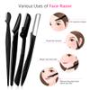 Molisaka Eyebrow Razor Pack, Multipurpose Dermaplaning Face Razors for Women Facial Hair Removal/Exfoliating/Eyebrow Face Shavers/Peachfuzz, Bulk Straight Eyebrow Trimmers for Women view 3