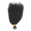 Kinky Curly Nano Ring Human Hair Extension Micro Beads Mongolian Remy Small Curly Nano Ring I Tip Hair Curly Microlink Hair Extension 100g 100strands (18inch 100strands, #1(Jet Black)) view 2