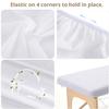 25PCS 84x35in Disposable Fitted Massage Table Sheets with Elastic, Breathable Disposable Massage Table Cover, Non Woven Fabric Spa Bed Covers, Single Use for Beauty Salon Wax Tattoo Facial Lash Bed view 2