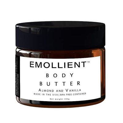 Emollient for Dry Skin & Eczema Handmade Butter Made with Essential Oils, Packed with Vitamins and Antioxidants (Almond and Vanilla, 100 grams)