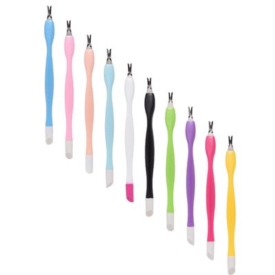 FOMIYES 50pcs Dual-headed Manicure Exfoliating Tool Practical Dead Skin Trimmers for Nail Care Nail Cuticle Removers Compact Lightweight Design for Home Professional Use Random Style