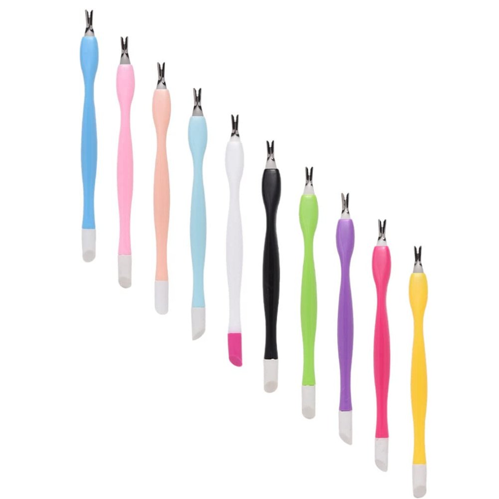 FOMIYES 50pcs Dual-headed Manicure Exfoliating Tool Practical Dead Skin Trimmers for Nail Care Nail Cuticle Removers Compact Lightweight Design for Home Professional Use Random Style