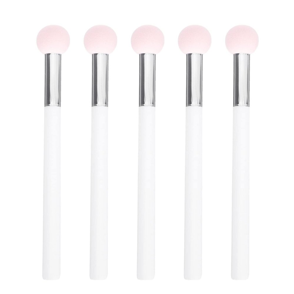 Beaupretty 5Pcs Makeup Sponge with Handle Beauty Foundation Blending Sponge Small Mushroom Head Eye Shadow