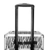 3 in 1 Cosmetic Makeup Train Case, Large Rolling Aluminum Trolley Makeup Travel Case Professional Rolling Cosmetic Beauty Storage Box with 360 Swivel Wheels (White Zebra Print) view 4