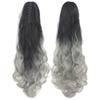 Wavy Black To Blue Ombre Claw Ponytail False Strands Clip In Hair Extension Hairpiece Hair On Hairpins T127 24inches view 1